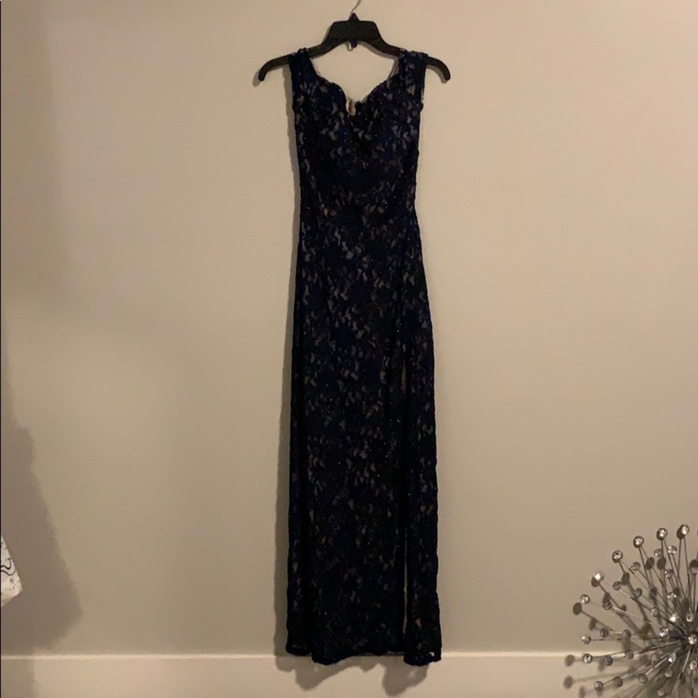 off the shoulder , slit up the leg prom dress